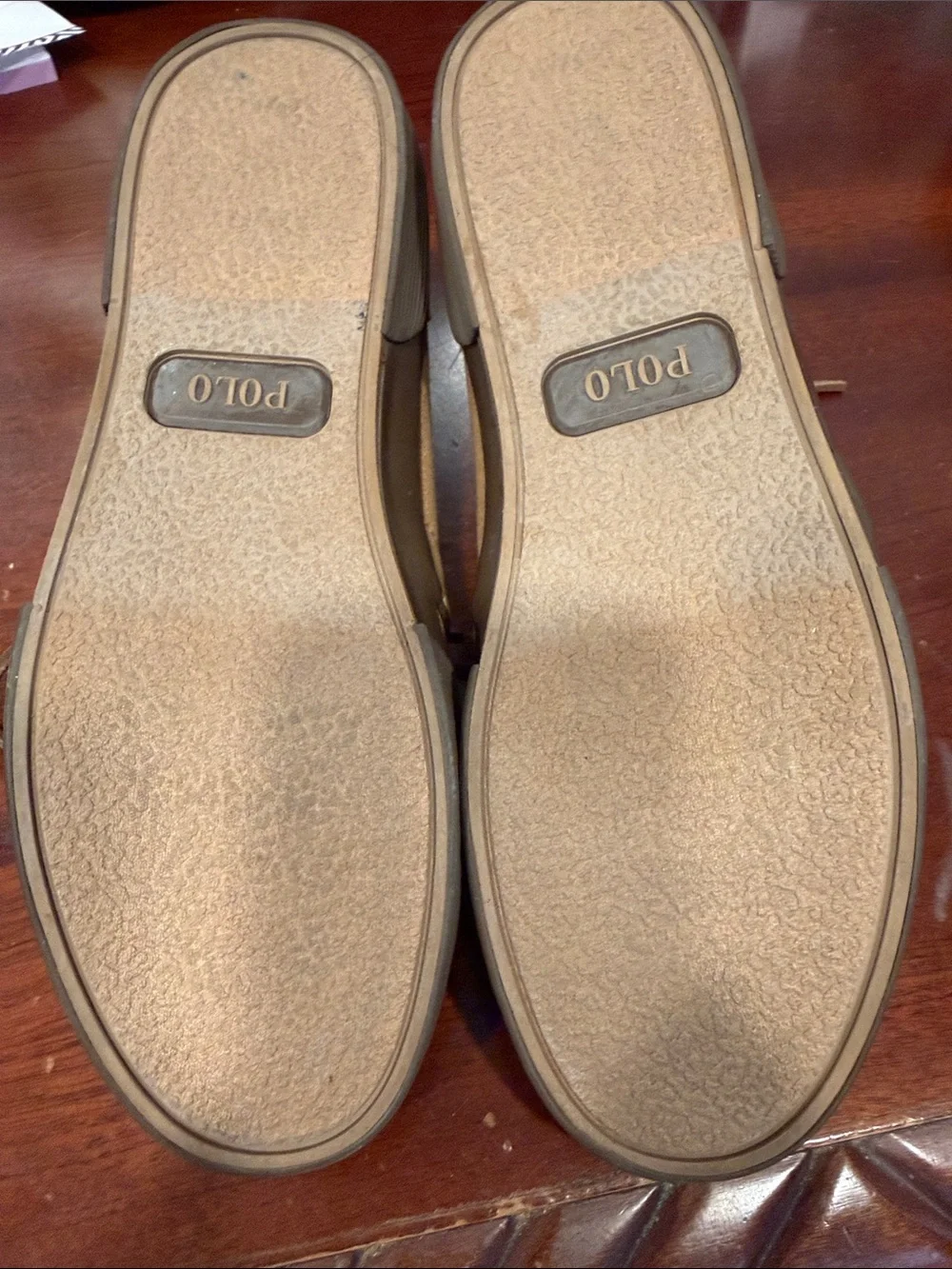 Polo by Ralph Lauren Men's Tan Canvas Boat Shoes